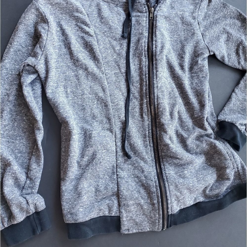 Just Fab Grey Hooded Jacker - Picture 5 of 9